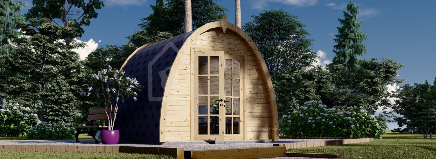 Domek ogrodowy drewniany BRETA (28 mm), 3x3 m, 9 m² visualization 1