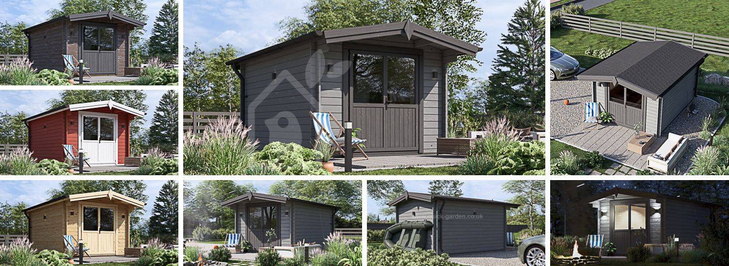 Domek ogrodowy drewniany PETER (34 mm), 3x3 m, 9 m² visualization 1