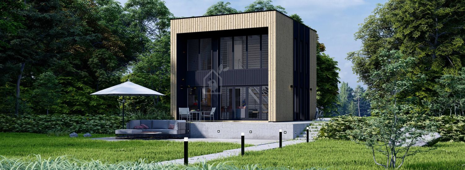 Dom drewniany letniskowy KAYA 4L (44 mm + elewacja, z izolacją), 50 m² visualization 1