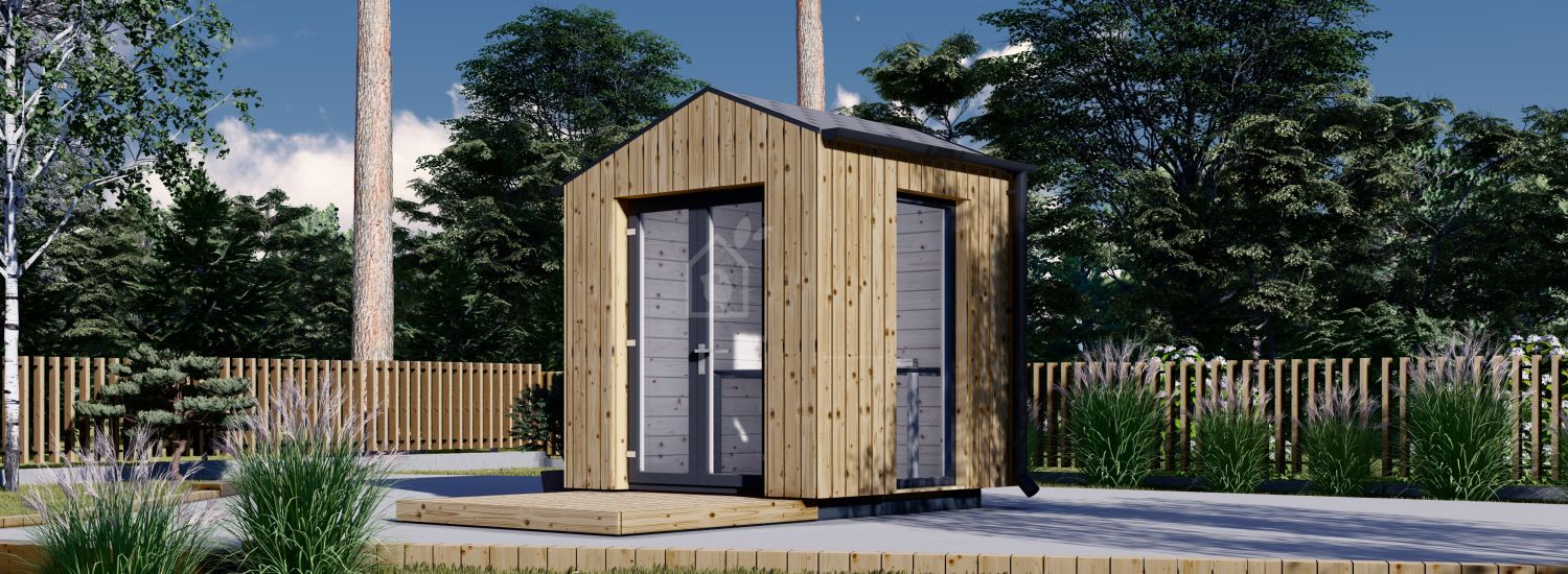 Domek ogrodowy drewniany TONIA (34 mm + elewacja), 2x2 m, 4 m² visualization 1