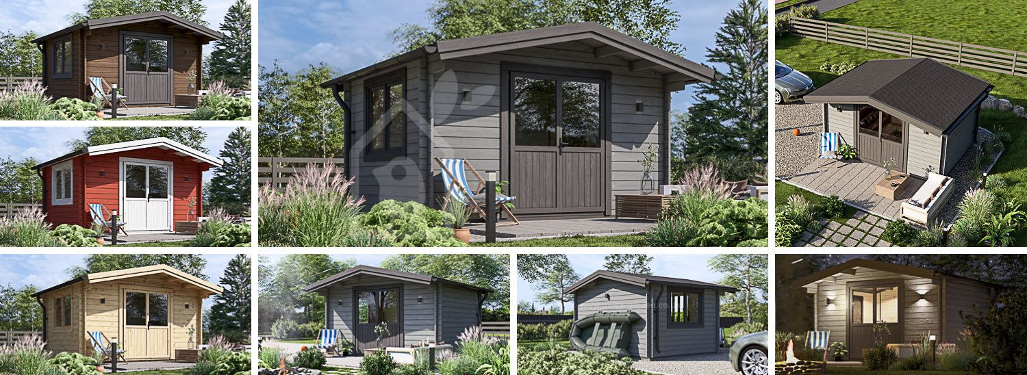 Domek ogrodowy drewniany RENNES (34 mm), 4x3 m 12 m² visualization 1