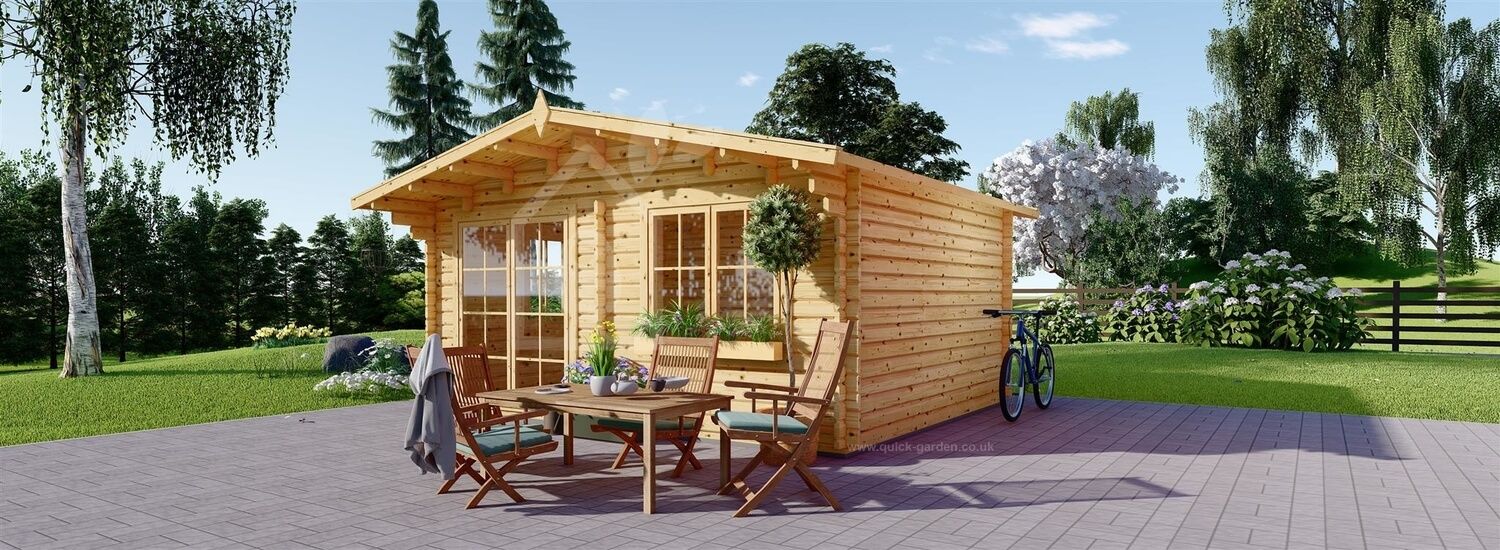 Domek ogrodowy drewniany WISSOUS (34 mm), 5x5 m, 25 m² visualization 1