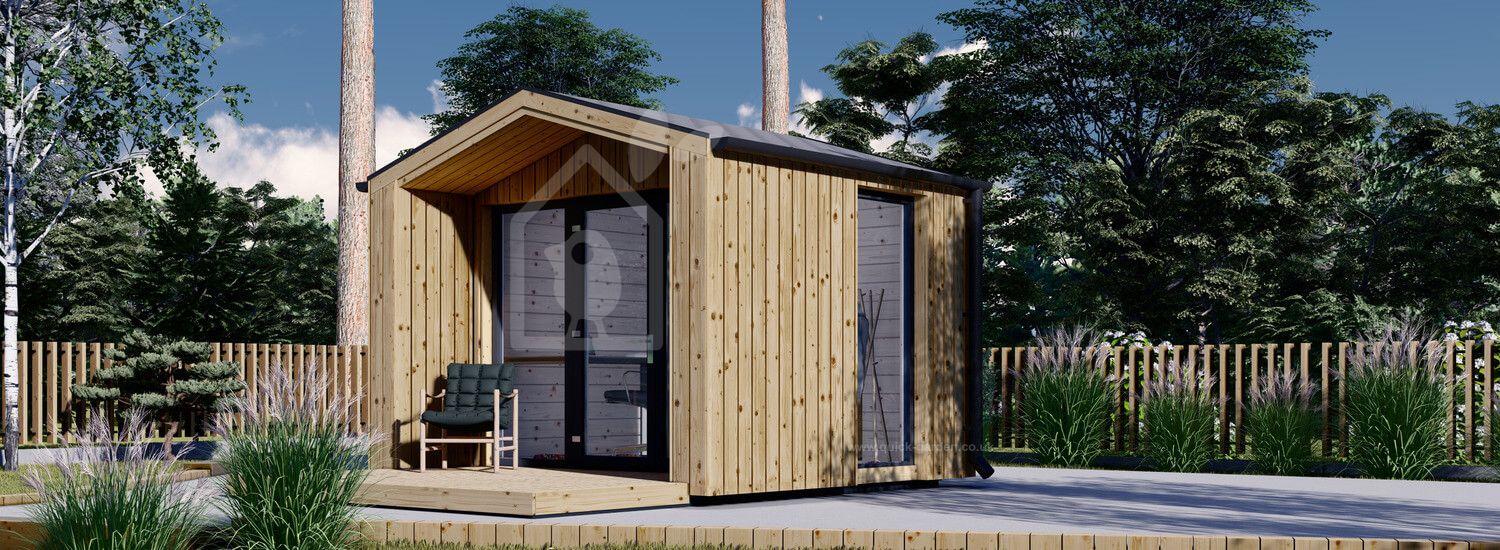 Domek ogrodowy drewniany PIA (34 mm + elewacja), 3x2 m, 6 m² visualization 1