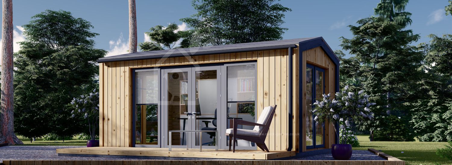Domek ogrodowy drewniany EMMY (34 mm + elewacja), 5x3 m, 15 m² visualization 1