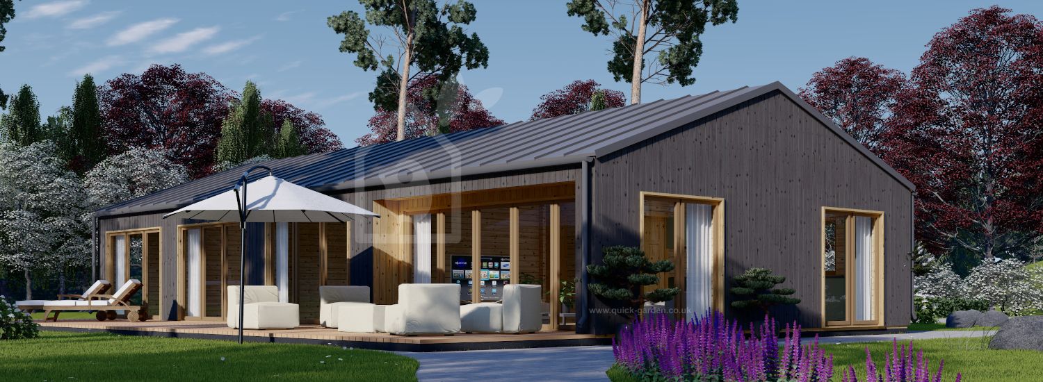 Dom drewniany letniskowy ELIZA (44 mm + elewacja), 115 m² visualization 1